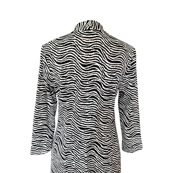 J. McLaughlin Ivana Catalina Cloth Zebra Print Dress Size Medium - Picture 7 of 12